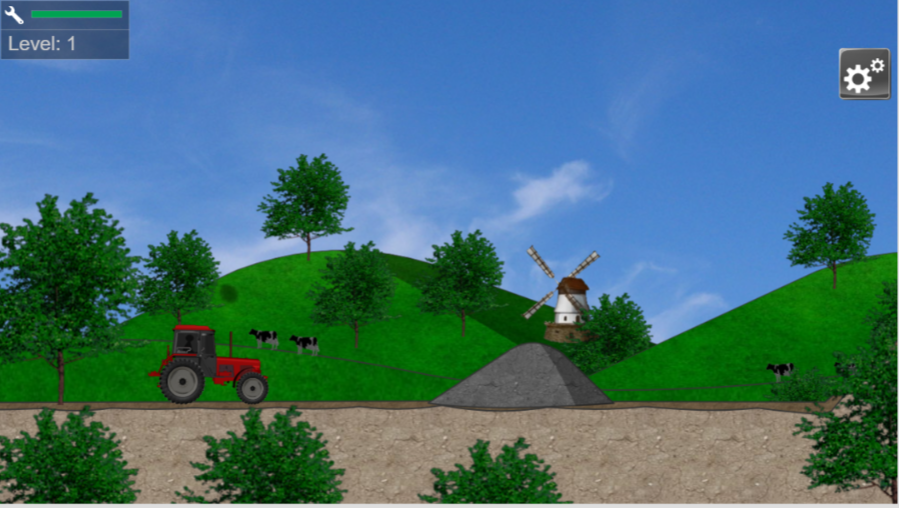 Drive a tractor and get ready for a crazy off-road race