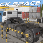 Drive a large truck and park it into marked parking area in this 3D truck simulation game