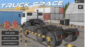 Drive a large truck and park it into marked parking area in this 3D truck simulation game