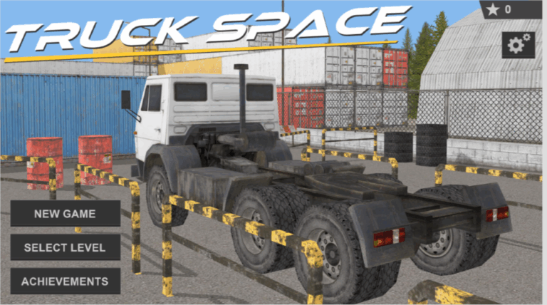 Drive a large truck and park it into marked parking area in this 3D truck simulation game